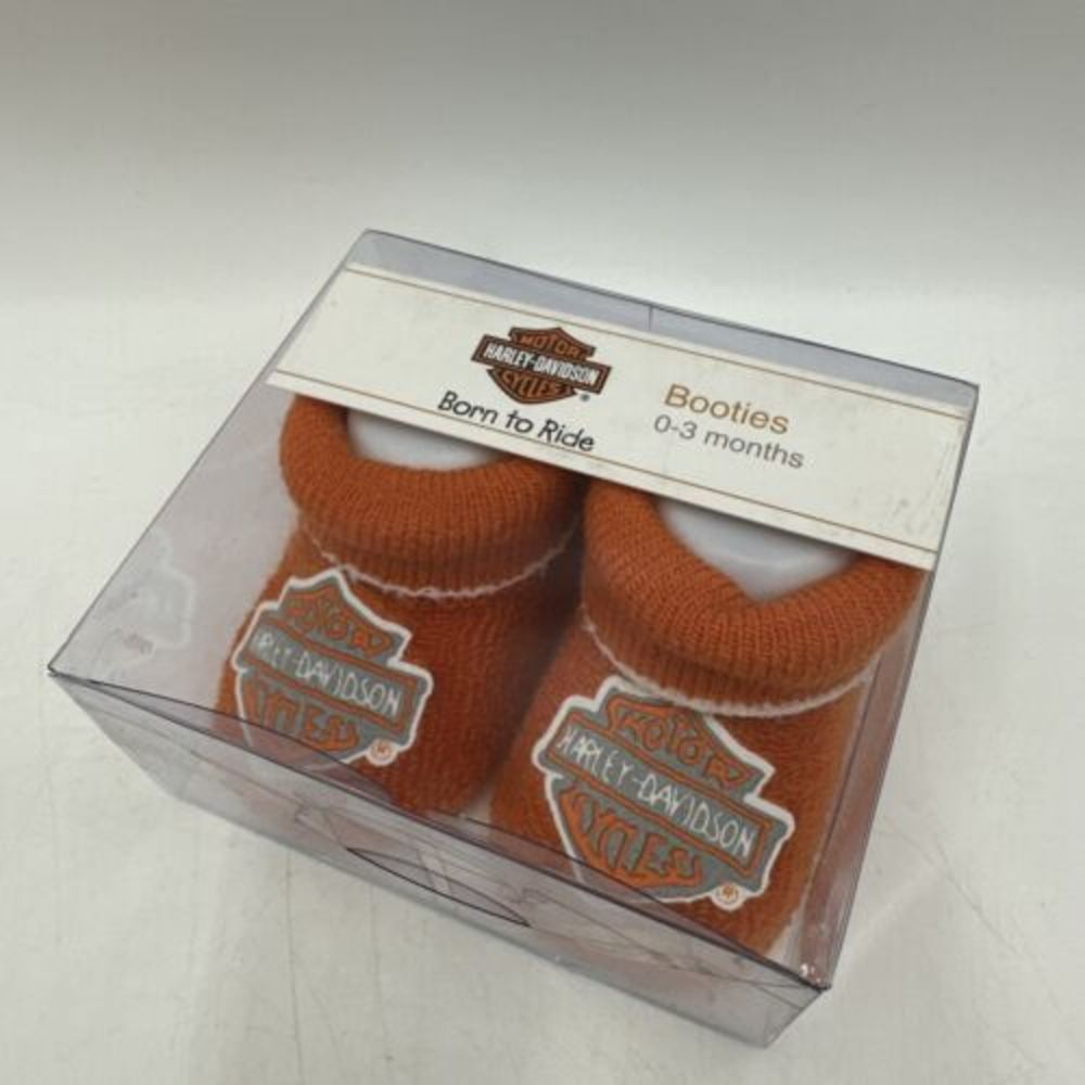 Harley-Davidson Orange Baby Booties